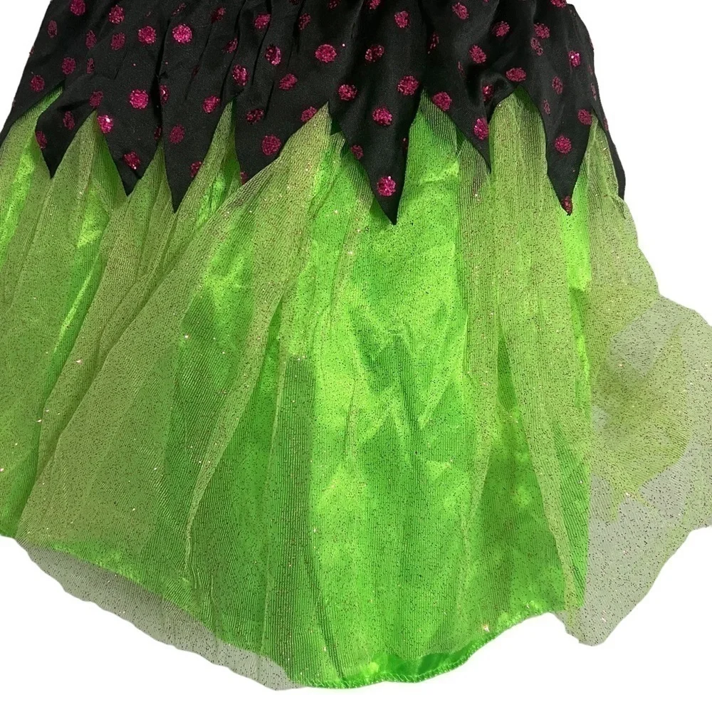 Girls Witch polka dot costume large